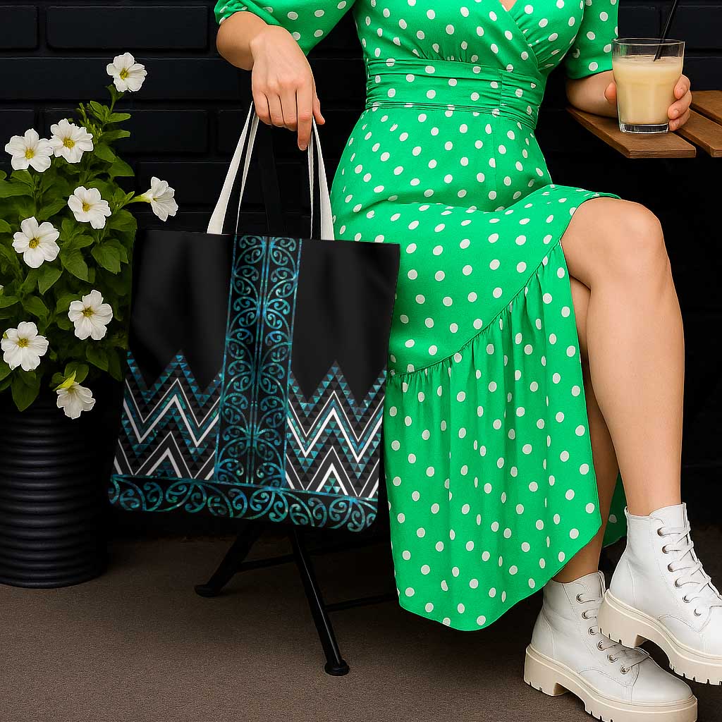 Paua Shell Aotearoa Mangopare Kowhaiwhai Niho Taniwha Tote Bag Maori New Zealand - Polynesian Pride