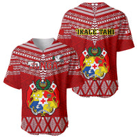 Tonga Rugby Baseball Jersey 2023 World Cup Tongan Kupesi Ngatu Pattern LT14 - Polynesian Pride