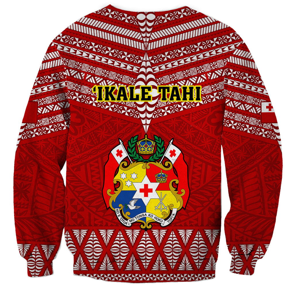 Tonga Rugby Sweatshirt 2023 World Cup Tongan Kupesi Ngatu Pattern LT14 - Polynesian Pride