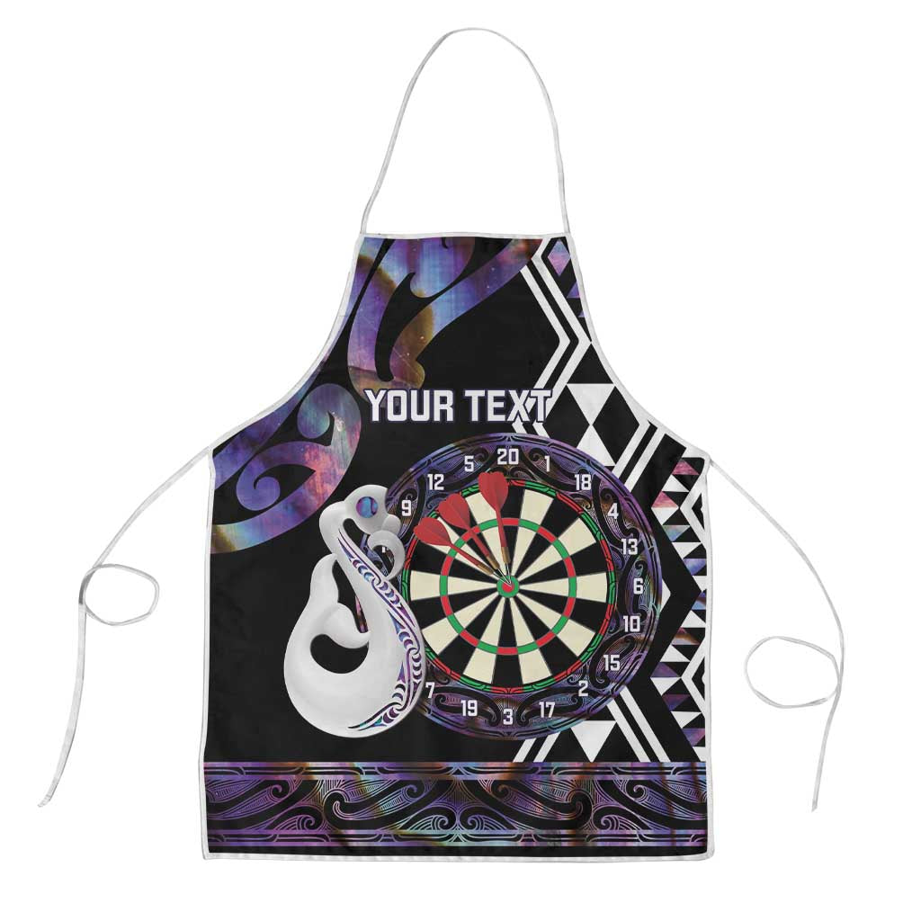 Personalised New Zealand Darts Apron Ngutukaka Manaia Taniko Luxury Purple - Polynesian Pride