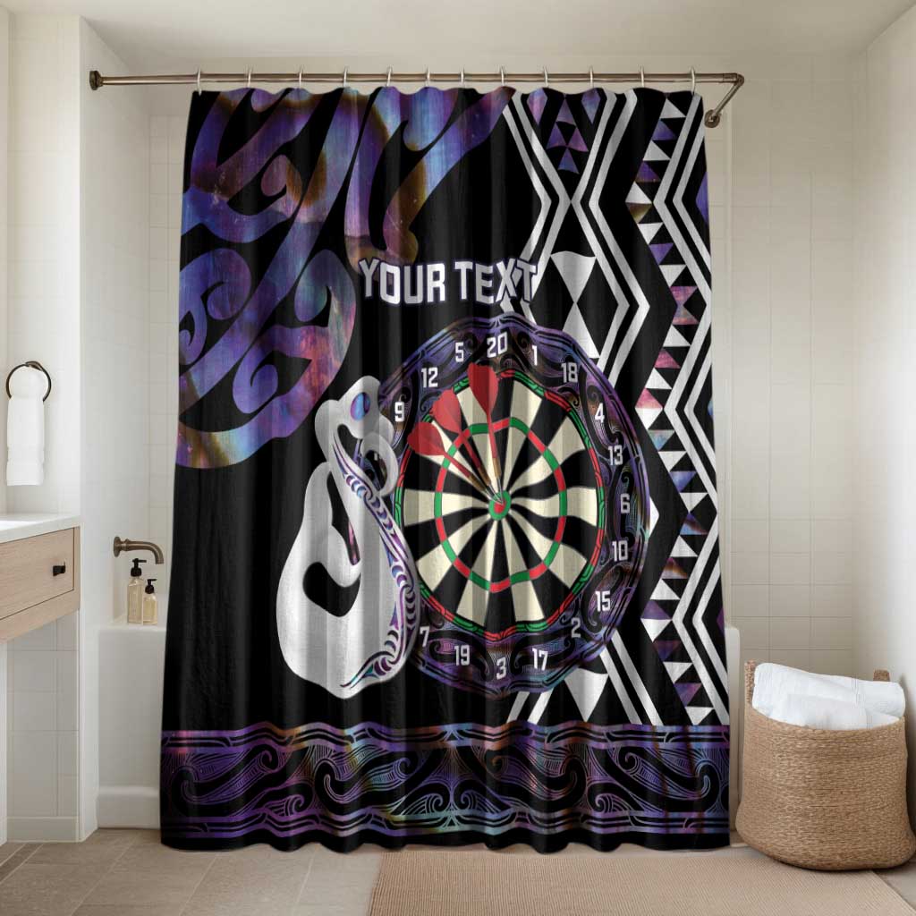 Personalised New Zealand Darts Bathroom Set Ngutukaka Manaia Taniko Luxury Purple - Polynesian Pride