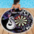 Personalised New Zealand Darts Beach Blanket Ngutukaka Manaia Taniko Luxury Purple - Polynesian Pride