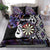Personalised New Zealand Darts Bedding Set Ngutukaka Manaia Taniko Luxury Purple - Polynesian Pride