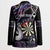 Personalised New Zealand Darts Blazer Ngutukaka Manaia Taniko Luxury Purple - Polynesian Pride
