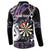 Personalised New Zealand Darts Button Sweatshirt Ngutukaka Manaia Taniko Luxury Purple - Polynesian Pride