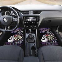 Personalised New Zealand Darts Car Mats Ngutukaka Manaia Taniko Luxury Purple - Polynesian Pride