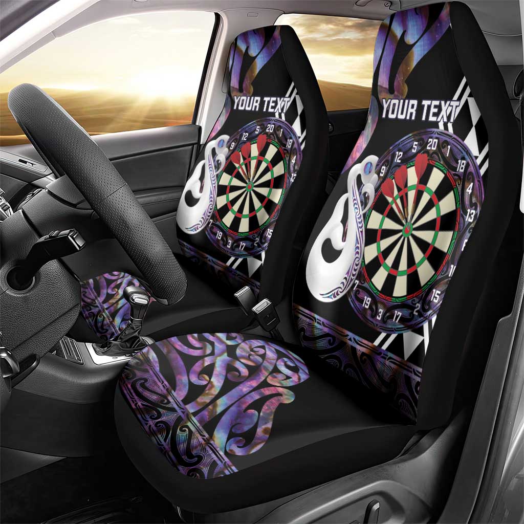 Personalised New Zealand Darts Car Seat Cover Ngutukaka Manaia Taniko Luxury Purple - Polynesian Pride