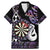 Personalised New Zealand Darts Family Matching Mermaid Dress and Hawaiian Shirt Ngutukaka Manaia Taniko Luxury Purple - Polynesian Pride