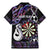 Personalised New Zealand Darts Family Matching Mermaid Dress and Hawaiian Shirt Ngutukaka Manaia Taniko Luxury Purple - Polynesian Pride