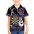 Personalised New Zealand Darts Family Matching Off The Shoulder Long Sleeve Dress and Hawaiian Shirt Ngutukaka Manaia Taniko Luxury Purple - Polynesian Pride