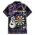Personalised New Zealand Darts Family Matching Summer Maxi Dress and Hawaiian Shirt Ngutukaka Manaia Taniko Luxury Purple - Polynesian Pride