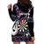 Personalised New Zealand Darts Hoodie Dress Ngutukaka Manaia Taniko Luxury Purple - Polynesian Pride
