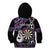 Personalised New Zealand Darts Kid Hoodie Ngutukaka Manaia Taniko Luxury Purple - Polynesian Pride