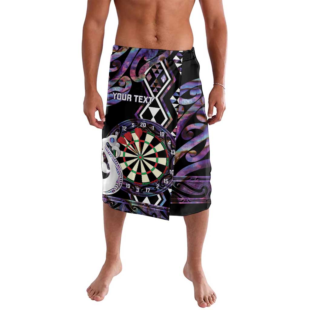 Personalised New Zealand Darts Lavalava Ngutukaka Manaia Taniko Luxury Purple - Polynesian Pride