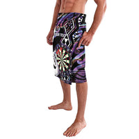 Personalised New Zealand Darts Lavalava Ngutukaka Manaia Taniko Luxury Purple - Polynesian Pride