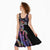 Personalised New Zealand Darts Midi Dress Ngutukaka Manaia Taniko Luxury Purple - Polynesian Pride