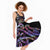 Personalised New Zealand Darts Midi Dress Ngutukaka Manaia Taniko Luxury Purple - Polynesian Pride