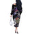 Personalised New Zealand Darts Off The Shoulder Long Sleeve Dress Ngutukaka Manaia Taniko Luxury Purple - Polynesian Pride