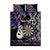 Personalised New Zealand Darts Quilt Bed Set Ngutukaka Manaia Taniko Luxury Purple - Polynesian Pride