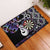 Personalised New Zealand Darts Rubber Doormat Ngutukaka Manaia Taniko Luxury Purple - Polynesian Pride