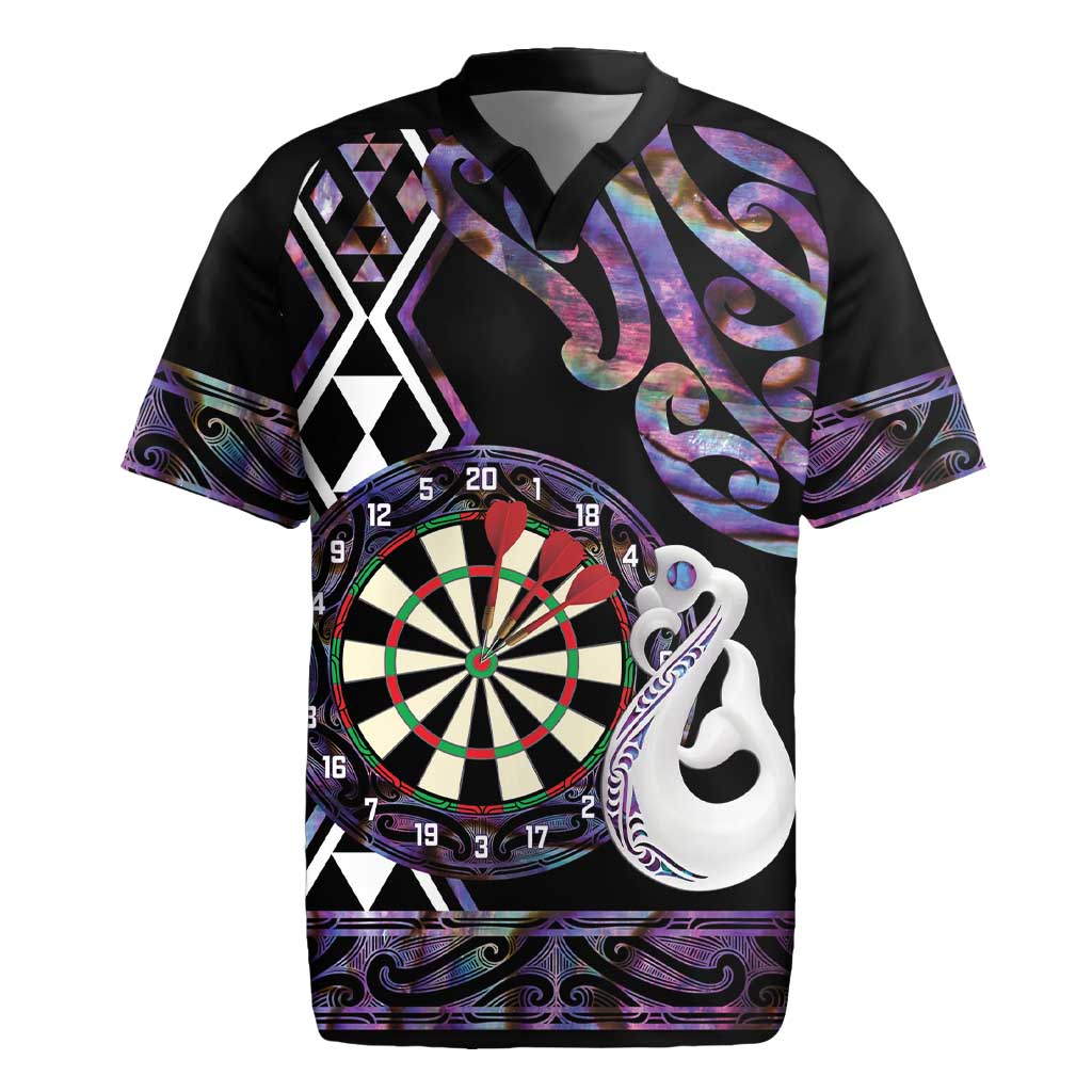 Personalised New Zealand Darts Rugby Jersey Ngutukaka Manaia Taniko Luxury Purple - Polynesian Pride