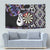 Personalised New Zealand Darts Tapestry Ngutukaka Manaia Taniko Luxury Purple - Polynesian Pride