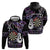 Personalised New Zealand Darts Zip Hoodie Ngutukaka Manaia Taniko Luxury Purple - Polynesian Pride