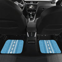 Fiji Day 1970 Car Mats For Fiji Ever Fiji Tapa Pattern Blue LT14 Set 2pcs - Back Blue - Polynesian Pride