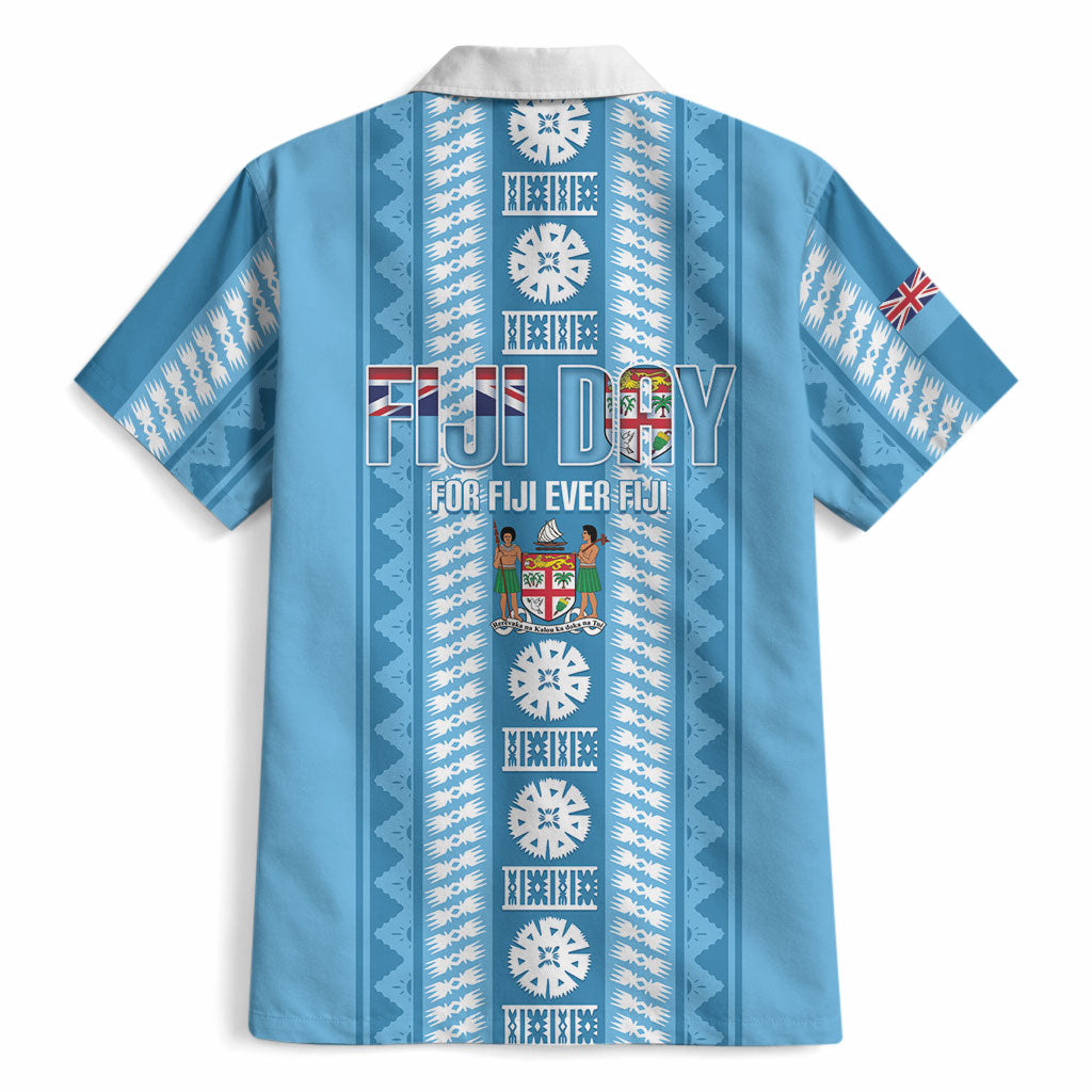 Fiji Day 1970 Hawaiian Shirt For Fiji Ever Fiji Tapa Pattern Blue LT14 - Polynesian Pride