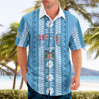 Fiji Day 1970 Hawaiian Shirt For Fiji Ever Fiji Tapa Pattern Blue LT14 - Polynesian Pride