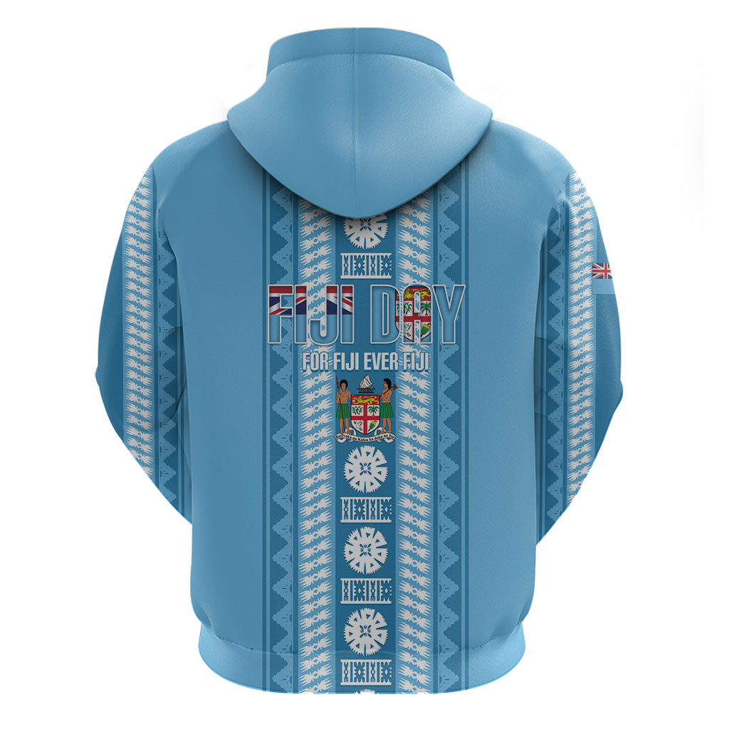 Fiji Day 1970 Hoodie For Fiji Ever Fiji Tapa Pattern Blue LT14 - Polynesian Pride