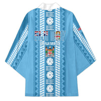 Fiji Day 1970 Kimono For Fiji Ever Fiji Tapa Pattern Blue LT14 - Polynesian Pride