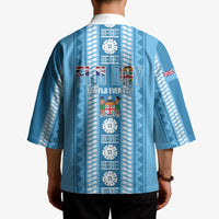 Fiji Day 1970 Kimono For Fiji Ever Fiji Tapa Pattern Blue LT14 - Polynesian Pride