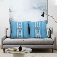 Fiji Day 1970 Pillow Cover For Fiji Ever Fiji Tapa Pattern Blue LT14 - Polynesian Pride