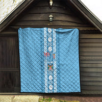 Fiji Day 1970 Quilt For Fiji Ever Fiji Tapa Pattern Blue LT14 - Polynesian Pride