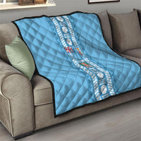 Fiji Day 1970 Quilt For Fiji Ever Fiji Tapa Pattern Blue LT14 - Polynesian Pride