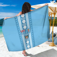 Fiji Day 1970 Sarong For Fiji Ever Fiji Tapa Pattern Blue LT14 One Size 44 x 66 inches Blue - Polynesian Pride