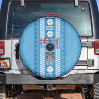 Fiji Day 1970 Spare Tire Cover For Fiji Ever Fiji Tapa Pattern Blue LT14 Blue - Polynesian Pride