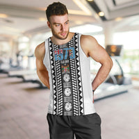 Fiji Day 1970 Men Tank Top For Fiji Ever Fiji Tapa Pattern White LT14 White - Polynesian Pride