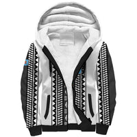 Fiji Day 1970 Sherpa Hoodie For Fiji Ever Fiji Tapa Pattern White LT14 Unisex White - Polynesian Pride