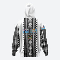 Fiji Day 1970 Zip Hoodie For Fiji Ever Fiji Tapa Pattern White LT14 - Polynesian Pride