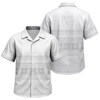 Samoa White Sunday Family Matching Mermaid Dress and Hawaiian Shirt Lotu Tamaiti Samoan Siapo Teuila Flowers LT14 Son's Shirt White - Polynesian Pride