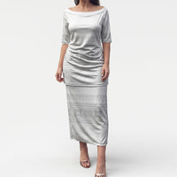 Samoa White Sunday Puletasi Lotu Tamaiti Samoan Siapo Teuila Flowers LT14 Long Dress White - Polynesian Pride