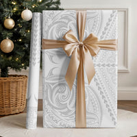 Niue White Sunday Wrapping Paper Aho Tapu Fanau Hiapo Pattern LT14 - Polynesian Pride
