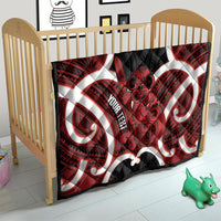 Whero Aotearoa Atua Tumatauenga Personalised Quilt Maori God Of War Tiki With Taiaha LT14 - Polynesian Pride