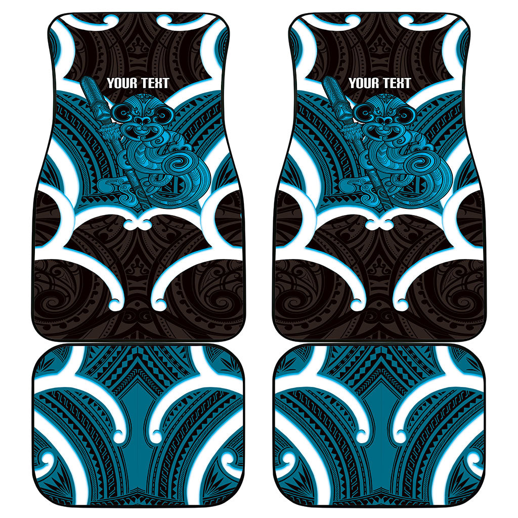 Kikorangi Aotearoa Atua Tumatauenga Personalised Car Mats Maori God Of War Tiki With Taiaha LT14 - Polynesian Pride