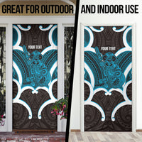 Kikorangi Aotearoa Atua Tumatauenga Personalised Door Cover Maori God Of War Tiki With Taiaha LT14 - Polynesian Pride