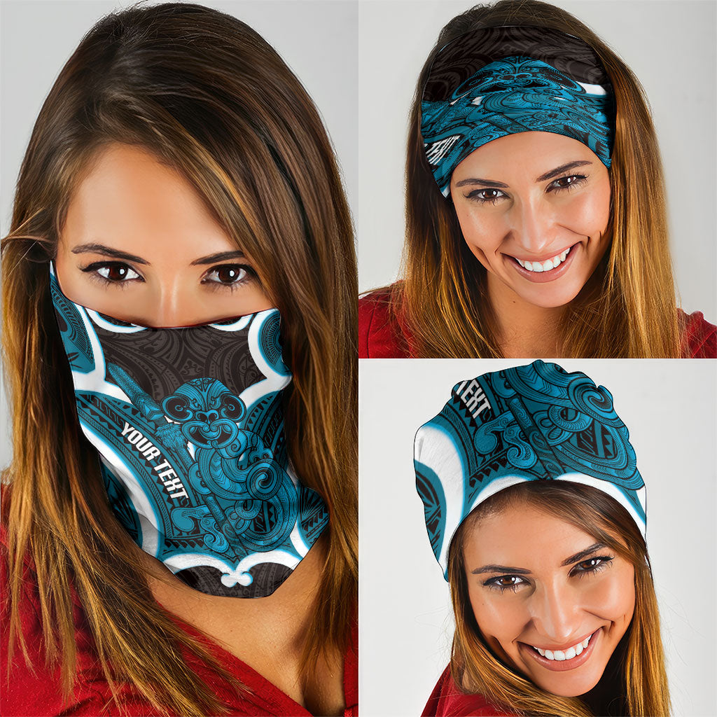 Kikorangi Aotearoa Atua Tumatauenga Personalised Neck Gaiter Maori God Of War Tiki With Taiaha LT14 - Polynesian Pride