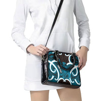 Kikorangi Aotearoa Atua Tumatauenga Personalised Shoulder Handbag Maori God Of War Tiki With Taiaha LT14 - Polynesian Pride