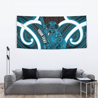 Kikorangi Aotearoa Atua Tumatauenga Personalised Tapestry Maori God Of War Tiki With Taiaha LT14 - Polynesian Pride